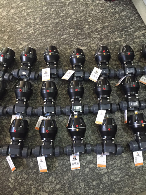 山东烟台客户订购21台ZXDA气动UPVC隔膜阀已发货！